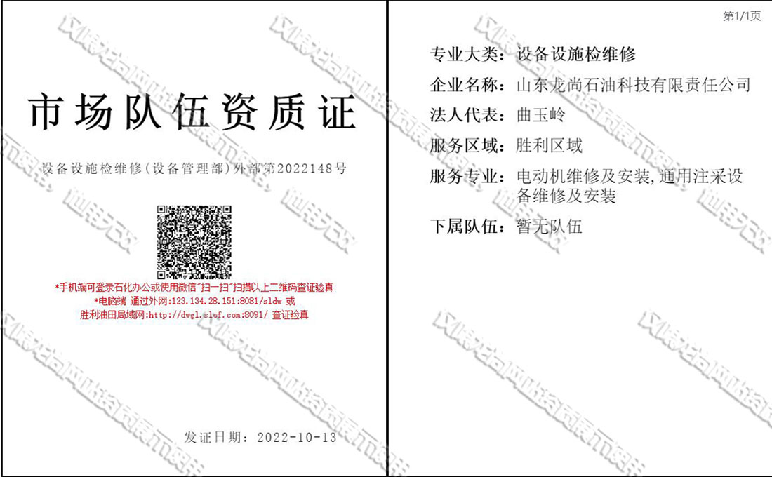 入網(wǎng)證-機修